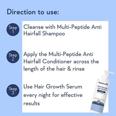 Wishcare Multi Peptide Rice Water Anti Hairfall Shampoo - Rosemary, Capilia Longa, HA and Caffeine 250 ml - Shampoos
