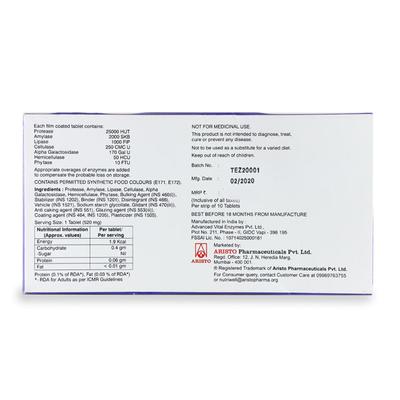 ARISTOZYME GOLD Tablet 10's - Digestion-Dig