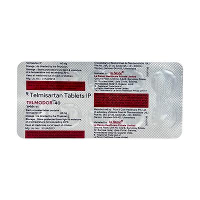 TELMODOR 40 Tablet 10's - Hypertension-Ang