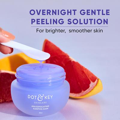 Dot & Key AHA Exfoliating Sleeping Mask Lactic + Hyaluronic 25 ml - Masks & Peels