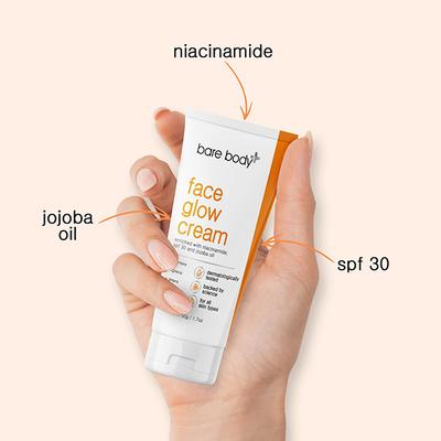 Bare Body Plus Face Glow Cream 50 gm - Body Sunscreen