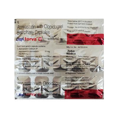 CLOPITORVA 10 Capsule 15's - High Cholesterol-Dys
