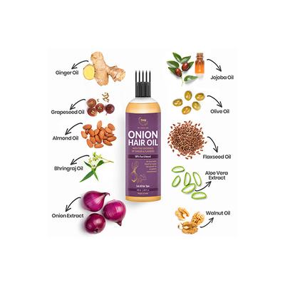 Tnw The Natural Wash Onion Hair Oil for Hair Growth with Complete Hair Nourishment 100 ml - Hair Oils