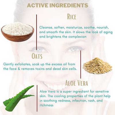 Aegte Rice Ubtan Exfoliating Face Wash 100 ml - Face Wash & Cleansers