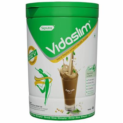 Vidaslim High Protein Meal Replacement for Weight Management Powder Jar - Caffe Latte Flavour 400 g - Weight Loss