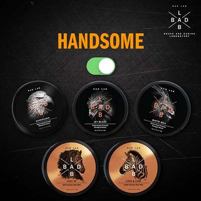 Bad Lab Jet Black Water-based Pomade, Strong & Glossy 40 gm - Pomades