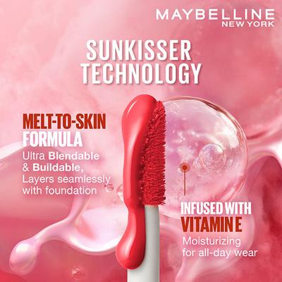 Maybelline New York Sunkisser Hazy Matte Blush, 12H Sunkissed Cheeks, Rose Burst 4.7 ml - Blushes