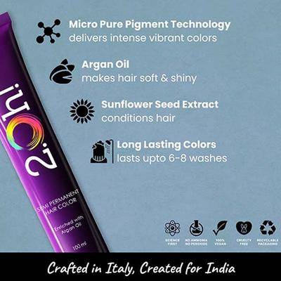 2.Oh! Semi Permanent Hair Color - Tropical Blue 100 ml - Crème