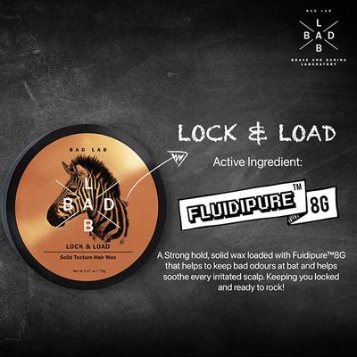 Bad Lab Lock & Load Solid Texture Hair Wax 70 gm - Hair Waxes