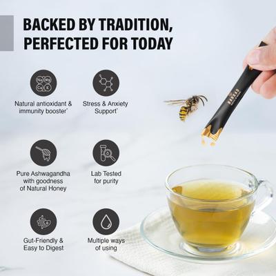 Bargad KSM-66 Ashwagandha Honey Sticks - Vanilla Flavour 30's - Speciality Medicines