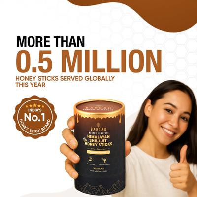 Bargad Himalayan Shilajit Honey Sticks - Caramel Flavour 30's - Speciality Medicines