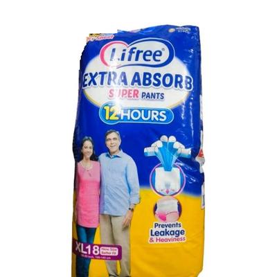 Lifree Extra Absorb Super Pants XL 18's - Adult Diapers & Pads