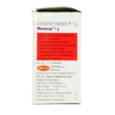 MEROVAZ 1gm Injection 1's - Bacterial Infections-OBL