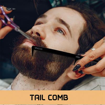 Vega Professional Tail Comb (Carbon Anti-Static Black Line Hair Comb) (VPVCC-03) 1's - Hair Combs