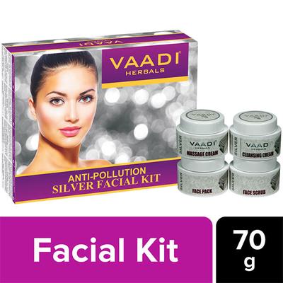Silver Facial Kit - Pure Silver Dust, Rosemary & lavender Oil, Sandalwood Paste 70 gm - Facial Kits