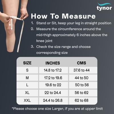 Tynor Compression Stocking Mid Thigh (Pair) (M) (I 15) - Knee/Leg Supports