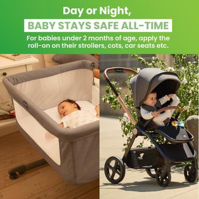 Chicco Baby Anti Mosquito Natural Protection Fabric Roll-On with Lemongrass & Eucalyptus Oil 8 ml - Mosquito Repellent