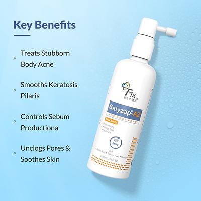Fixderma Salyzap AZ For Body Acne Spray 100 ml - Face Wash & Cleansers