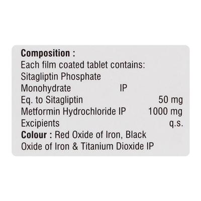 SITAGLIVAC M 50/1000 Tablet 15's - Diabetes-Ant