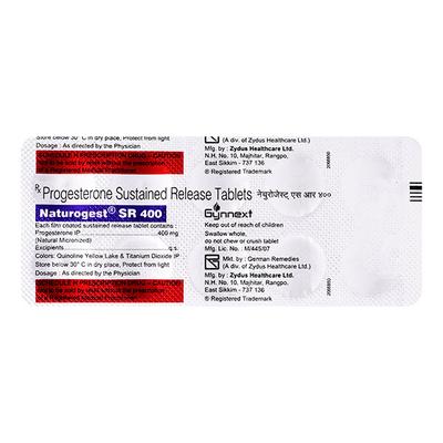 Naturogest SR 400mg Tablet 10'S - Hormonal Therapy-Oes