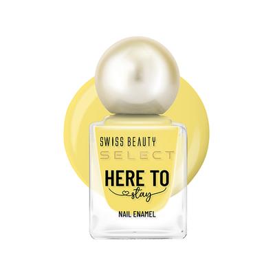 Swiss Beauty Select Here To Stay Nail Enamel With High Gloss Finish Spectra Yellow 12 ml - Nail Polish