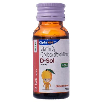 D SOL 400IU Mango Flavour Oral drops 30ml - Supplements-Vit