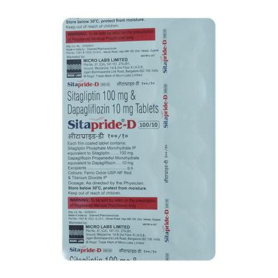 SITAPRIDE D 100/10 Tablet 15's - Diabetes-Ant