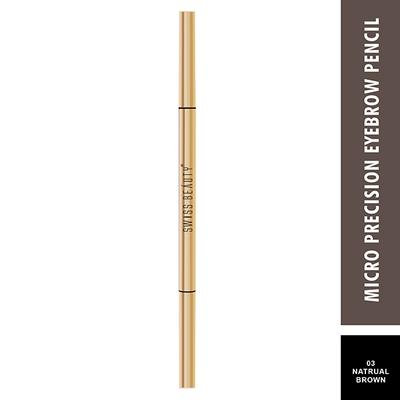 Swiss Beauty Micro Precision Eyebrow Pencil (Natural Brown) 0.1 gm - Eyebrow Pencils & Enhancers