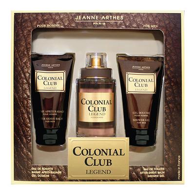 Jeanne Arthes Colonial Club Legend Gift Set (Eau de Toilette 100ml + After Shave Balm 75ml + Shower Gel 75ml) 250 ml - Perfumes (Edt/Edp)