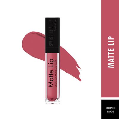 Swiss Beauty Ultra Smooth Matte Liquid Lipstick - (Iconic Nude) 6 ml - Liquid Lipsticks