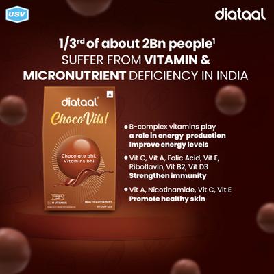 Diataal Chocovits Chewtabs - Chocolate Flavour 30's - Multi-Vitamins