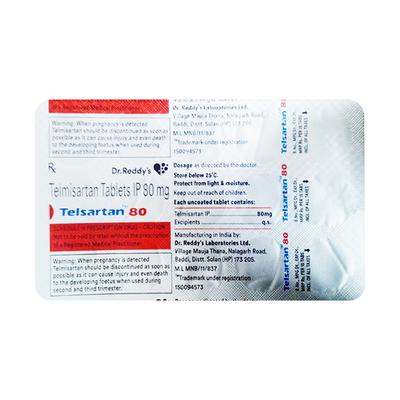 TELSARTAN 80 Tablet 15's - Hypertension-Ang