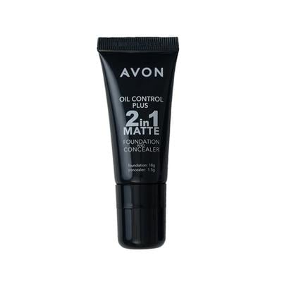 Avon Oil Control Plus 2-In-1 Matte Foundation 1.8G & Concealer 1.5G -Neutral 1's - Foundation
