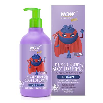 WOW Skin Science Kids Plush & Plump Body Lotion - Blueberry - SPF 15 300 ml - Baby Body Wash