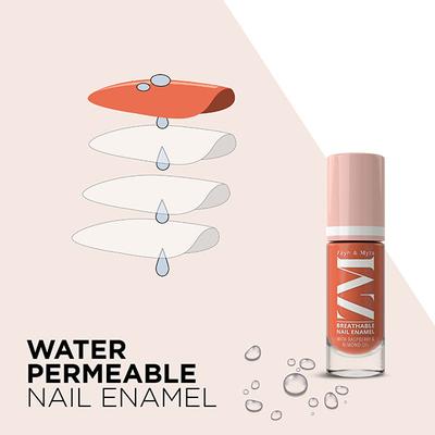 Zayn & Myza Breathable Nail Enamel With Raspberry & Almond Oil, Apricot Mousse 6 ml - Nail Polish