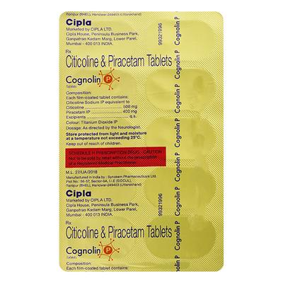 Cognolin P Tablet 10'S - Nootropics And Neurotrophics