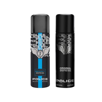 Police Sport Deodorant Spray 200ml + Original Deodorant Spray 200ml 2's - Men Deodorants/Roll-Ons