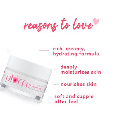 Plum E-Luminence Deep Moisturizing Face Cream With Vitamin E -Intensely Nourishes Dry & Flaky Skin 50 gm - Lotions & Creams