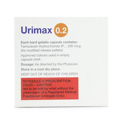 URIMAX 0.2mg Capsule 15's - Bladder And Prostate Disorders-Dru