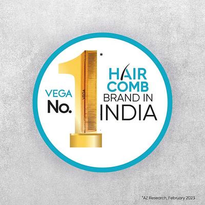 Vega Beard/ Moustache Comb for Men, Pocket-size Comb for Hair, Groom your Beard (HMBC-196) 17 gm - Hair Brushes