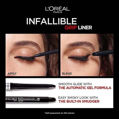 LOreal Paris Infaillible Grip Upto 36H Gel Automatic Eye Liner - 001 Intense Black 5 gm - Eyeliners