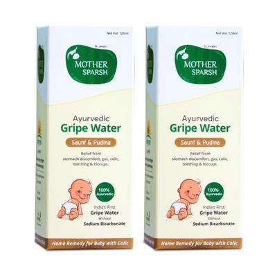 Mother Sparsh Ayurvedic Gripe Water - Saunf & Pudina (Pack of 2 x 120 ml) - Feeding & Nursing
