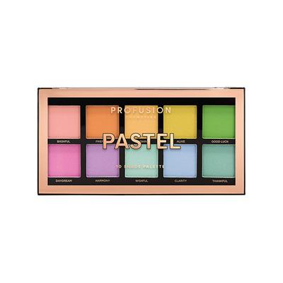 Profusion Cosmetics 10 Shade Eye Shadow Pallete Pastel (12 gm) - Eye Shadow Palettes