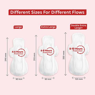 LAIQA Sanitary Combo Trio Pack for Women- 6 L+ 4XL + 2XXL Pads 12's - Others
