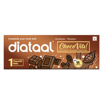 DIATAAL CHOCO VITS CHOCOLATE FLAVOURED Chewable Tablet 10's - Daily Health Drinks