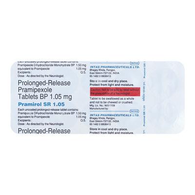 Pramirol SR 1.05mg Tablet 10'S - Parkinsonism-Apd