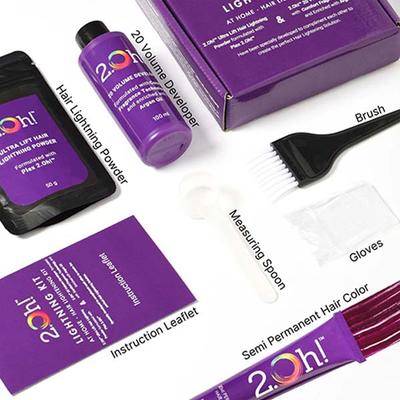 2.Oh! Semi Permanent Hair Color + Lightning Kit - Bordeaux Combo 1's - Hair Creams