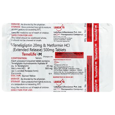 TENELIFE M Tablet 10's - Diabetes-Ant