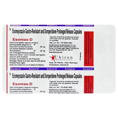 ESOMAX D Capsule 10's - Ulcer/Reflux/Flatulence-Aaa