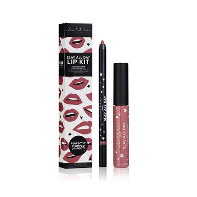 Lottie London ALL DAY LIP KIT- LONGWEAR MATTE LIQUID LIP & LINER KIT TBT 1's - Liquid Lipsticks